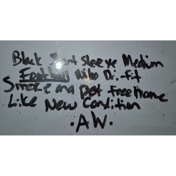 Nike Dri-Fit Black Short-Sleeve Athletic Shirt Medium Football - Picture 9 of 9